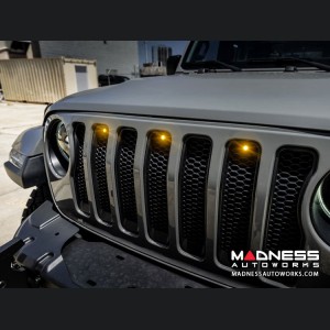 Jeep Gladiator Pre-Runner Style LED Grill Light Kit - Amber